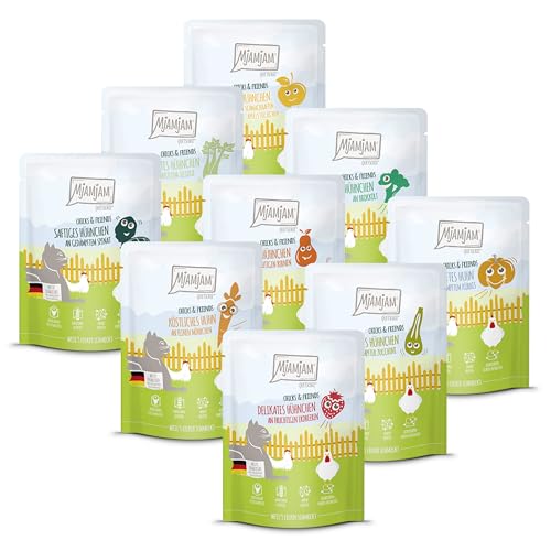 🔥 SELTEN SO GÜNSTIG (-49%) MjAMjAM - Premium Nassfutter für Katzen - Chicks & Friends Box, 9er Pack (9 x 300g), getreidefrei mit extra Fleisch