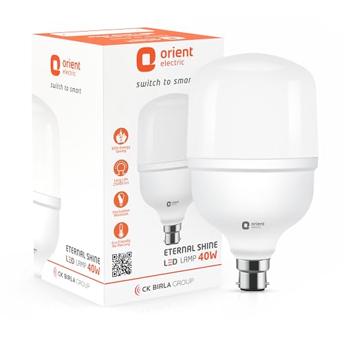 Orient Electric Eternal Shine LED Bulb | 40 Watts | 12 Months Warranty | Cool White (Pack of 1) | 25000 Hours + 180 degree coverage | BIS Certified