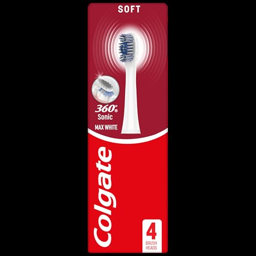 Colgate 360 Sonic Max White Battery Powered Toothbrush Refills - Slim Tip Bristles - Soft Battery Toothbrush