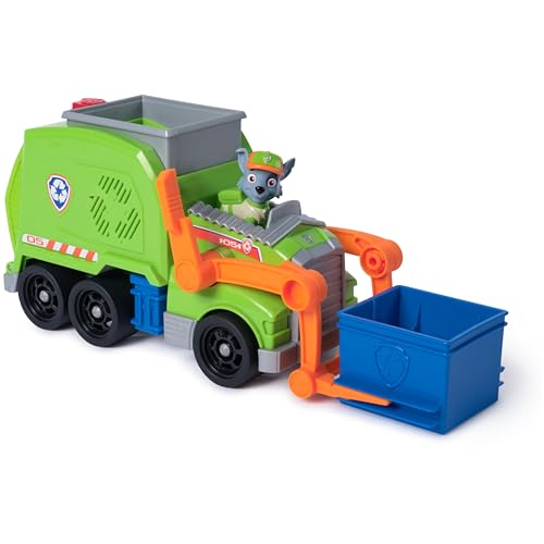 🔥 STARKER PREIS (-64%) PAW PATROL, Extragroßer Recycling-Truck mit Rocky Spielfigur und Verwandlungsfunktion (Deluxe Fahrzeug), Spielzeug für Kinder ab 3 Jahren