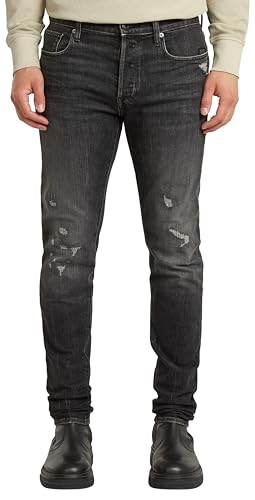 ⚡ BLITZDEAL (-74%) G-STAR Herren 3301 Slim Jeans, Blau (Worn in Black Metal Restored 51001-D497-H101), 31W / 36L