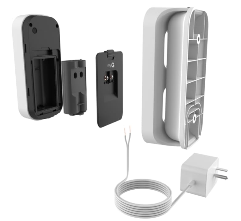 myQ Smart Garage Door Video Keypad Wired Power Adapter Kit-Works with Chamberlain, LiftMaster and Craftsman openers, White