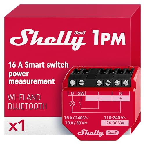 Shelly 1PM Gen3 relay module product photo