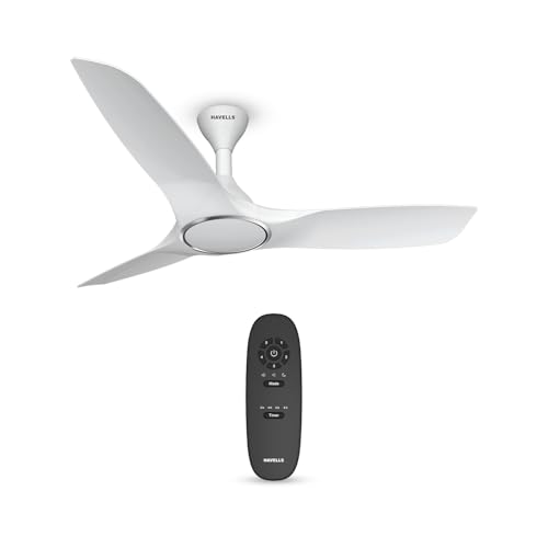 Havells 1200mm Stealth Air BLDC Ceiling Fan | Voice Controlled, Remote Controlled, High Air Delivery Fan, 5 Star Rated | Upto 60% Energy Saving, 2 Yea