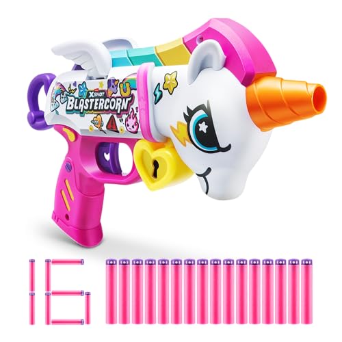 ZURU XSHOT Blastercorn Unicorn Blaster with 16 Darts