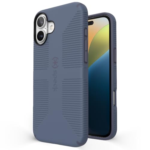 Speck CandyShell Grip Case iPhone 16 Plus - Slim MagSafe - Mystery Blue/Faded Denim