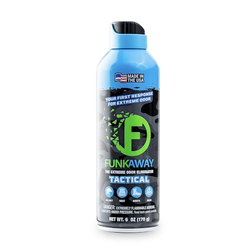 FunkAway Extreme Military Grade Odor Eliminating AeroSpray, 6 oz., Odor Eliminating Spray Designed for First Responders, Removes Sweaty, Musty, Smoke and Pet Odors