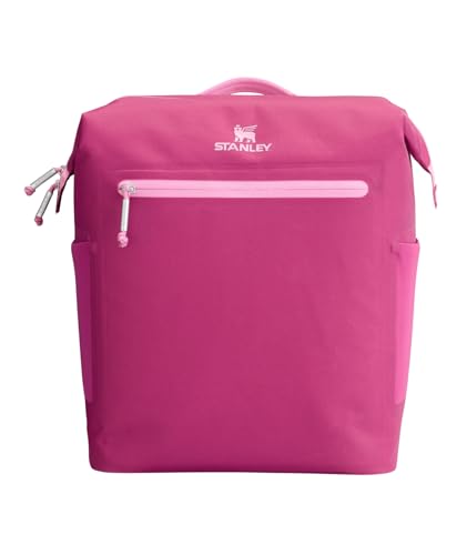 Stanley All Day Madeleine Midi Backpack Soft Cooler 14.8 Quarts | 20 Can Cooler with Handle and Shoulder Straps | Stays Cold for a Day | Insulated Travel Bag with Zipper | BPA-Free | Fuchsia