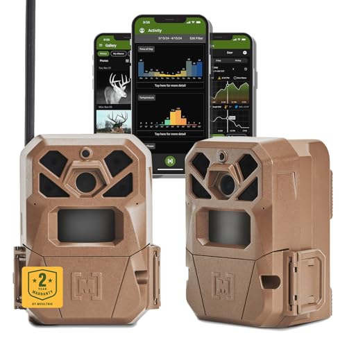 Moultrie Edge 2 Cellular Trail Camera - Auto Connect Nationwide 4G LTE - On Demand 36MP Photo - 1080P Video with HD Audio - 100 Ft Detection Range - Low Glow Flash