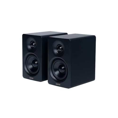 Edifier M60 Multimedia Speaker Bluetooth 5.3, 66W RMS, Hi-Res Audio & Hi-Res Wireless Audio, LDAC,3" Mid Bass & 1" Tweeter, USB-C & Aux Inputs, Compact Desktop Speaker – Black