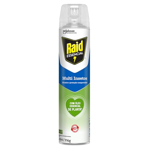 Raid Inseticida Aerosol Multi Insetos Óleo de Planta Mata Mosquito, 420ml