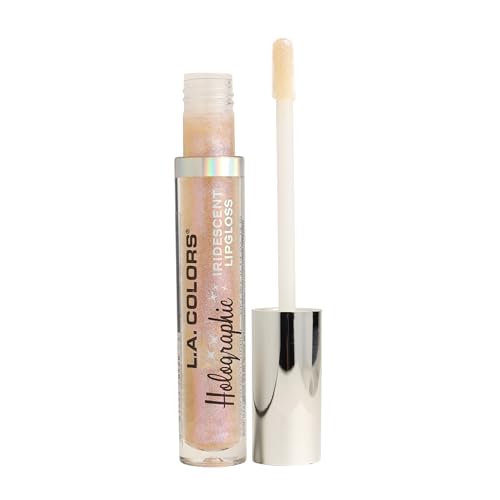 L.A. COLORS Holographic Iridescent Lipgloss, Glazed Donut CLG426