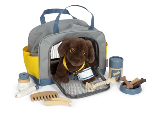 (-38%) small Foot Hund mit Tasche und Pflege-Set, 15-teiliges Haustier-Spielzeug für Kinder ab 2 Jahren, Rollenspiel Set für Tierpflege, 12600