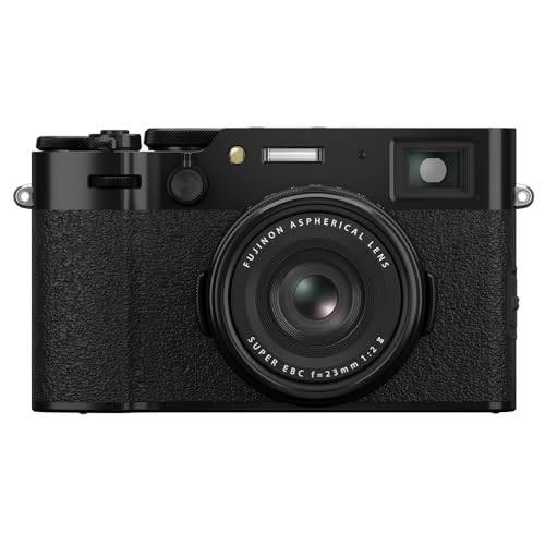 Fujifilm X100VI 40.2 MP Mirrorless Camera with Fixed 23mmF2 Lens (APS-C X-Trans CMOS 5 Sensor, X-Processor 5, Hybrid Viewfinder, LCD Tilt Touchscreen, Face Detection AF, 20 Film Simulations - Black