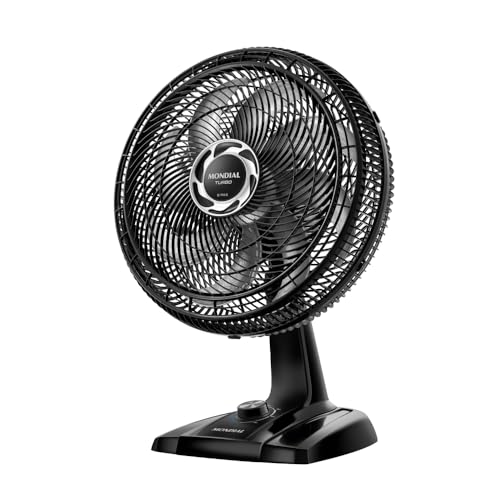 MONDIAL Ventilador de Mesa 40cm Turbo, Preto/Prata, 140W, 110V - NVT-40-8P-B