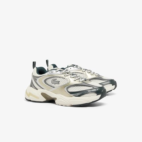 Lacoste Womens Storm 96 2K Sneaker, Off WHT/DK GRN, 7.5