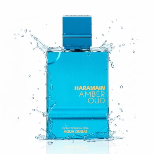 Al Haramain Amber Oud - Aqua Dubai - Oud Cologne for Men - Amber Perfume for Men - Long Lasting Perfume with Bergamot, Vanilla Fragrances - 3.33 oz