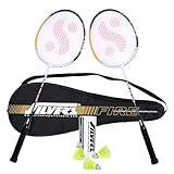 Silvers Aluminium Fire Badminton Kit 2 Racquets with Full Cover 1 Box Shuttlecock Pack of 3