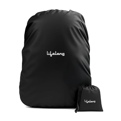 Lifelong Backpack Rain Protector for 45L Backpack | Waterproof & Dustproof with Elastic Adjustable Fit | Travel, Trekking, Hiking, Camping & Cycling |