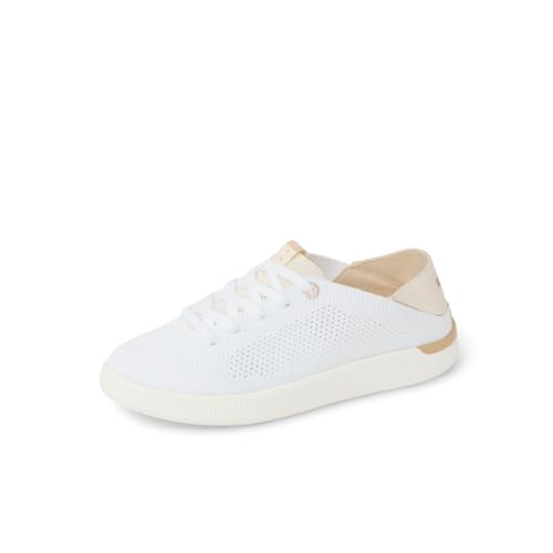 REEF Neptune Womens Shoe, Lightweight & Breathable Stretch Knit Upper, Soft Cushion Footbed, White/Vintage, 9