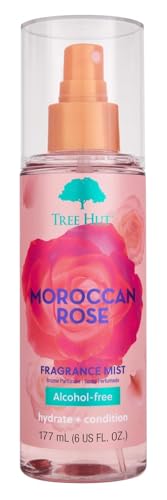 Tree Hut Moroccan Rose Fragrance Mist, Refreshing Body Spray & Body Mist with Essential Oils, Light Sheer Floral Scent for Women, Perfect for Everyday Wear & Scent Layering, 6 fl oz