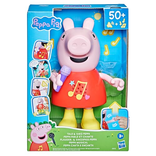 Peppa Pig Talk & Sing Peppa Doll - English Version, Pink, 20 cm