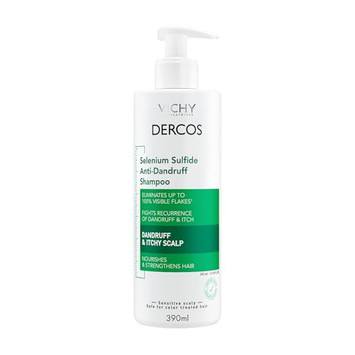 Dercos Anti Dandruff Shampoo, Dry Scalp Treatment and Itch Relief. Prescription Strength Comparable to 2% Ketoconazole, for Mild to Severe Dandruff-Prone Hair & Flaky, Itchy Scalps, 13.5 Fl. Oz.