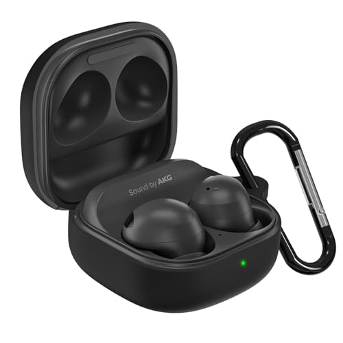 Sounce Earphone Case Cover Compatible for Samsung Galaxy Buds 2 Pro, Soft Silicone Skin Case Cover Shock-Absorbing Protective Case with Keychain [Fron