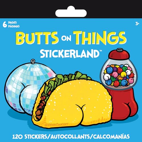 Butts on Things - MINI STICKERLAND Pads-6 PG Mini Stickerland Pad - 6 Page
