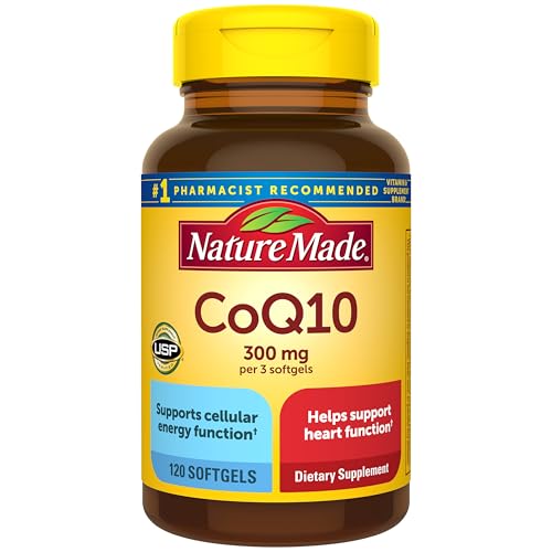 Nature Made CoQ10 300mg per 3 Softgels, Heart Health & Antioxidant Support, 120 Softgels, 40 Day Supply
