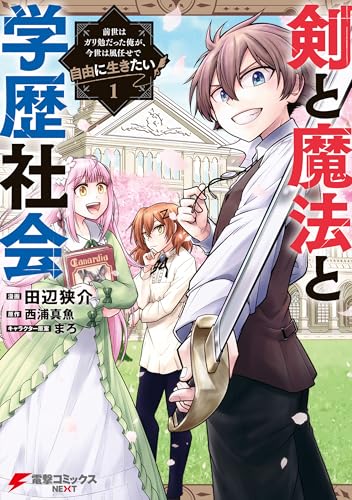 『剣と魔法と学歴社会& 1 ~前世はガリ勉だった俺が、今世は風任せで自由に生きたい~』の表紙イラスト 電子書籍 漫画