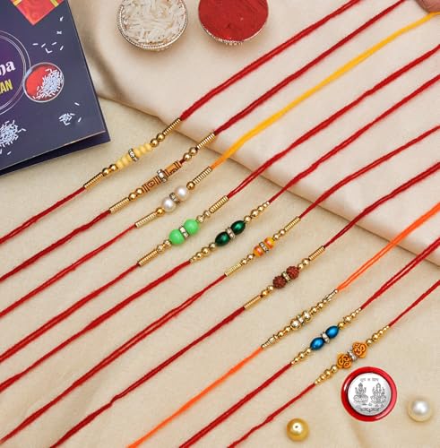 Combo of 10 Dora Rakhi Set for Brother, Bhaiya, Bhabhi for Rakhi/Rakshabandhan with Roli Chawal & Greeting Card | Premium Rakhi Hamper RKHMPR23