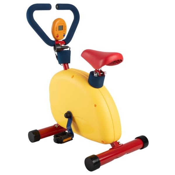 Kids Exercise Bike - Indoor Stationary Cycle Riding Toy with Adjustable Seat - Kids Workout Equipment for Boys and Girls Ages 4 and Up by Hey Play