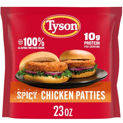Tyson Fully Cooked Spicy Chicken Patties, 23 Oz. (Frozen)