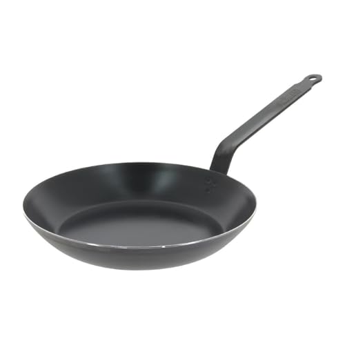 De Buyer - Blue Carbon Steel Fry Pan 2mm Thick - 11” Diameter, 8.3” Cooking Surface - Oven Safe - PFAS, PFOA & PFOS Free - Made in France