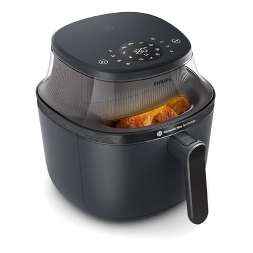 🔥 STARKER PREIS (-55%) Philips Airfryer 3000 Series - Heißluftfritteuse mit 4.2L, Sichtfenster, 16 Garmethoden, RapidAir Plus Technologie, Fat Removal, HomeID Rezepte-App, mühelose Reinigung (NA320/00)