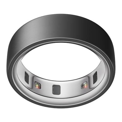 OURA Ring 4 - Stealth - Size 6 - Smart Ring | Size First Ring 4 Sizing Kit | Sleep Tracking Wearable - Heart Rate - Fitness Tracker - Up to 8 Days Bat
