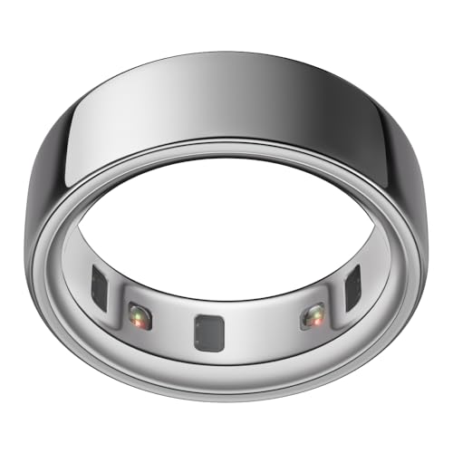 Oura Ring 4 - Silver - Size 9 - Smart Ring - Unique Sizing, Not Standard US Ring Sizes - Size First - Sleep Tracking Wearable - Heart Rate - Fitness Tracker - Up to 8 Days of Battery Life