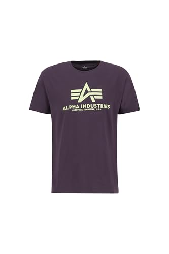 🔥 STARKER PREIS (-40%) Alpha Industries Herren Basic T-Shirt, Plum, L