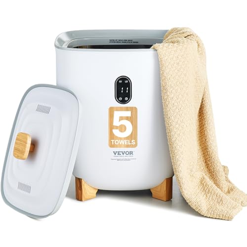 VEVOR Towel Warmers for Bathroom, 25 L Towel Warmer Bucket with Auto Shut Off for Spa Fits up to 5 Oversized Towels, Blankets, Clothes, Bathrobes, PJ's and More