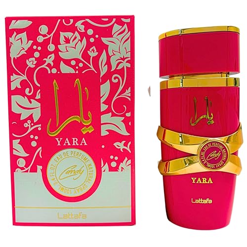Lattafa Yara Candy - Vanilla, Fruity, Citrus, Floral - Eau de Parfum Long-Lasting Fragrance for Women, 3.40 Ounce / 100 ml