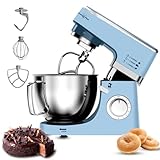 INALSA Stand Mixer 1200WPure Copper Motor53L SS Bowl With Splash GuardMetal Gears for Extra Durability