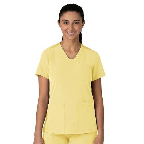 Wink Nova Women's Flex-n-Reach V-Neck Scrub Top - Sunshine Yellow, XL