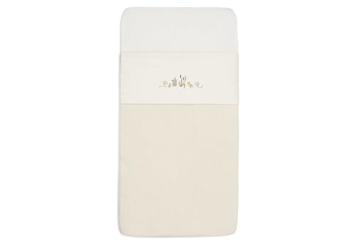 Jollein Riverside Bed Sheet Cradle, 75 x 100 cm, for Baby Cot, 100% Cotton, Oeko-Tex Certified