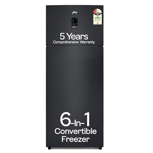 Godrej 472L 2 Star 5 Years Comprehensive Warranty, 1+2 Years Warranty, AI Tech, 6-In-1 Convertible Freezer Inverter Frost Free Double Door Refrigerato