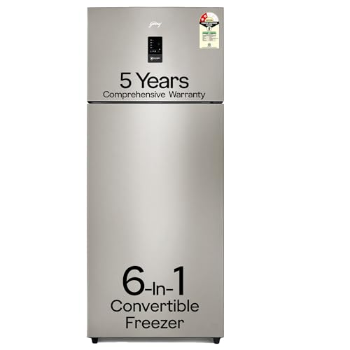 Godrej 472 L 2 Star 5 Years Comprehensive Warranty New Launch AI Tech, 6-In-1 Convertible Freezer Double Door Regalis Refri…