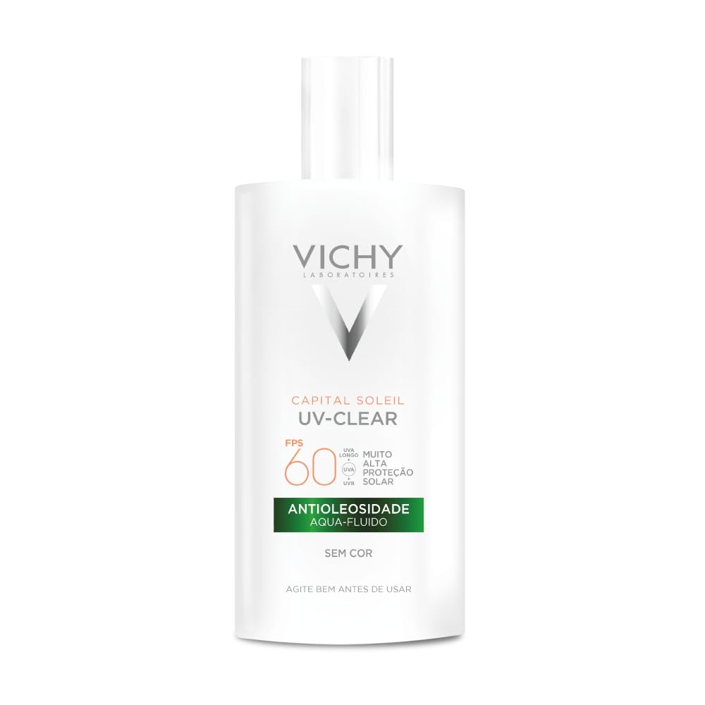 Vichy Capital Soleil UV-Clear Protetor Solar Facial Antioleosidade e Antiacne FPS 60 40g