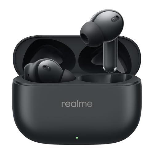 realme Buds T310 True Wireless in-Ear Earbuds with 46dB Hybrid ANC, 360° Spatial Audio, 12.4mm Dynamic Bass Driver, Upto 40Hrs Battery and Fast Chargi