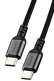 エレコム USB Type C ケーブル 1m 100W PD対応 高速充電 断線防止 高耐久 ナイロンメッシュ 【 MacBook/iPad/Galaxy/Android スマホ タブレット 等対応 】 ブラック 【iPhone 16 シリーズ 対応検証済】 MPA-CCECAN10BK