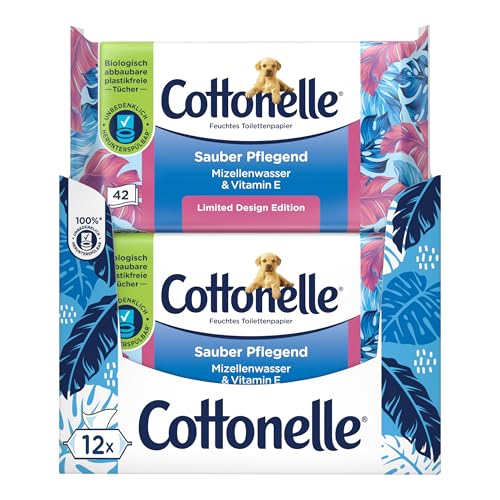 🔥 STARKER PREIS (-33%) Cottonelle feuchtes Toilettenpapier, Sauber Pflegend, 12 x 42 Feuchttücher